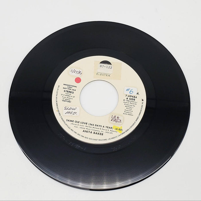 Anita Baker Same Ole Love Single Record Elektra Records 1986 PROMO 2