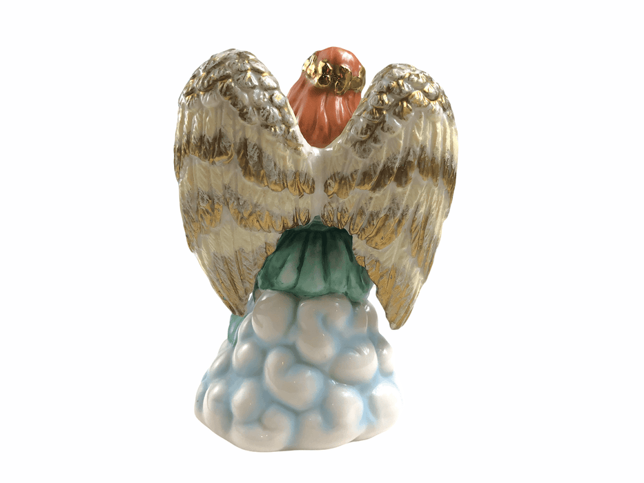 Porcelain Angel Figurine Seated Holding Flowers Classic Collectibles Vintage 4