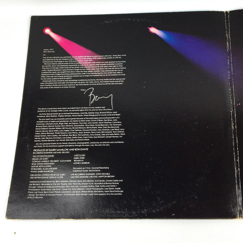 Barry Manilow Live Record 33 RPM Double LP AL 8500 Arista 1977 Gatefold 3