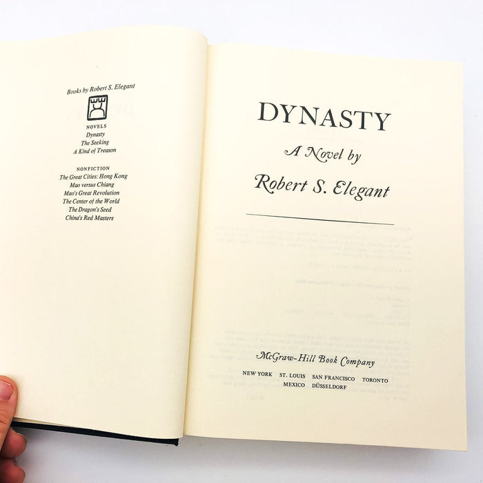 Dynasty Hardcover Robert Elegant 1977 Boxer Rebellion China Family 1st Edition 7