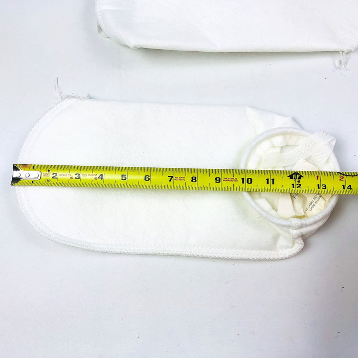 2pk Liquid Filter Sock Bag 25 Micron 4-1/8" x 14" Sewn Water Liquid Diesel Oil 4