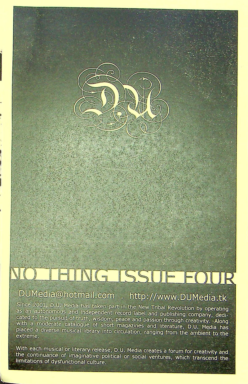 No Thing Issue 4 Zine Magazine DU Media Japan Photography DIY Culture John Fiene