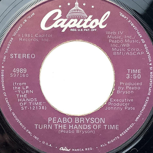 Peabo Bryson 45 RPM 7" Single Friction / Turn The Hands of Time Capitol 4989 1