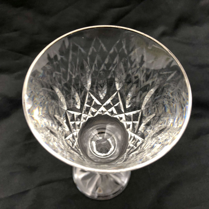 1ct Waterford Crystal Wine Goblet Lismore Pattern 8-3/8" Signed Signature Glass