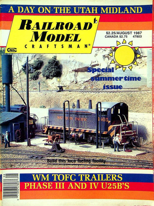 Railroad Model Craftsman Magazine August 1987 Vol 56 No 3 WM TOFC Trailers