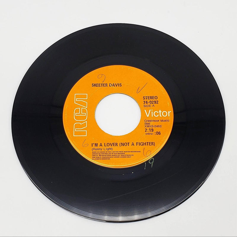 Skeeter Davis I'm A Lover Not A Fighter Single Record RCA 1969 74-0292 1