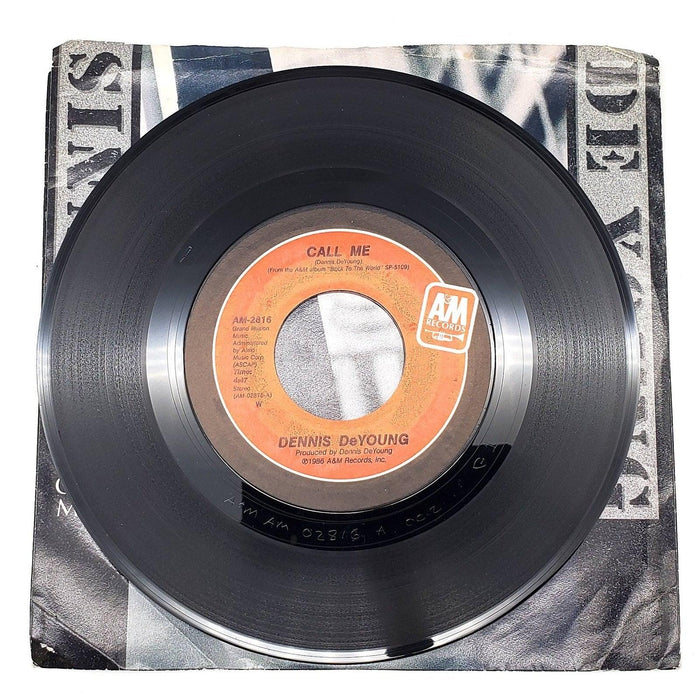 Dennis DeYoung Call Me 45 RPM Single Record A&M 1986 AM-2816 3
