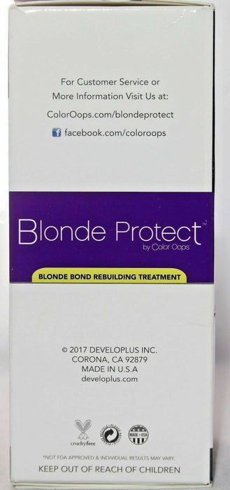 6x Color Oops Blonde Protect Bond Rebuilding Treatment Bleached Highlighted Hair