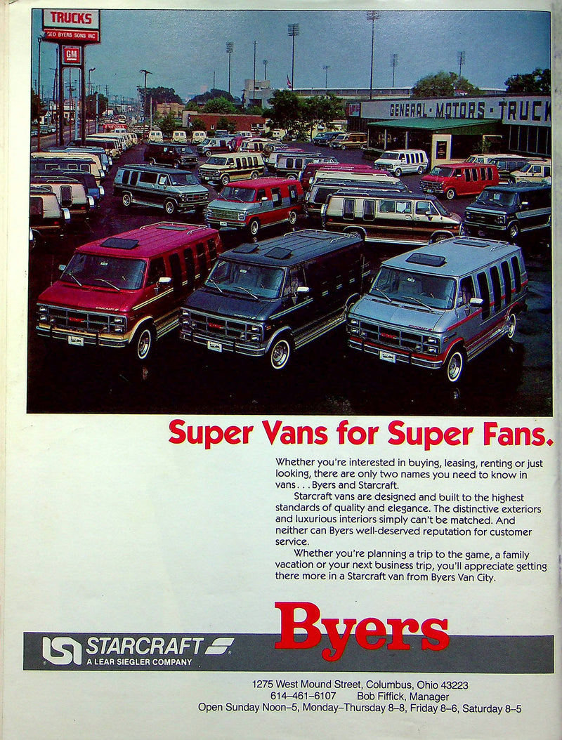 Ohio State Buckeye Football Program Sept 8 1984 Vs. Oregon State Beavers Bay