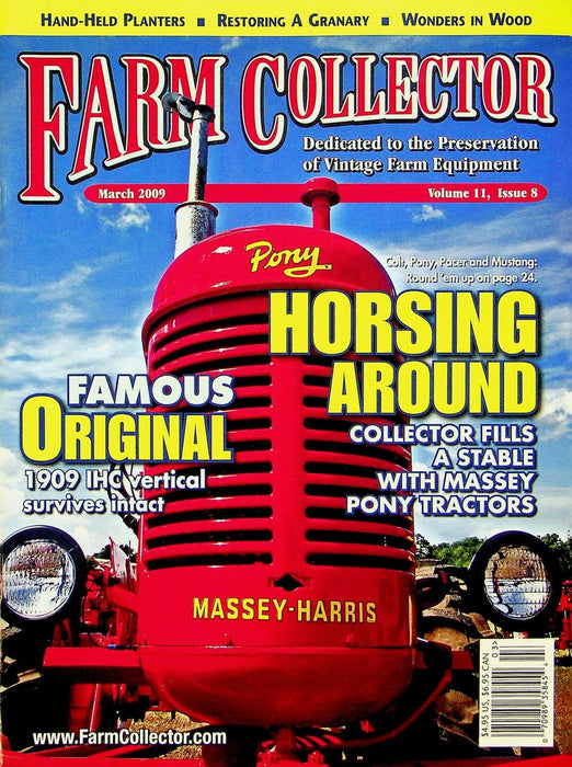 Farm Collector Magazine March 2009 Vol 11 # 8 1909 IHC Vertical Survives Intac