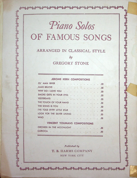 Sheet Music The Last Time I Saw Paris J Kern Oscar Hammerstein 2nd Hildegarde 3