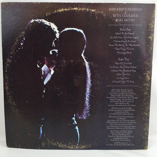 Kris Kristofferson & Rita Coolidge Full Moon Record 33 RPM LP A&M 1973 Gatefold 2