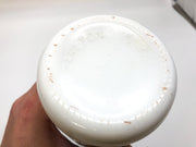 Vintage Carlton Milk Glass Bottle White 10" Water Beach Scene Stamped Twelve 7