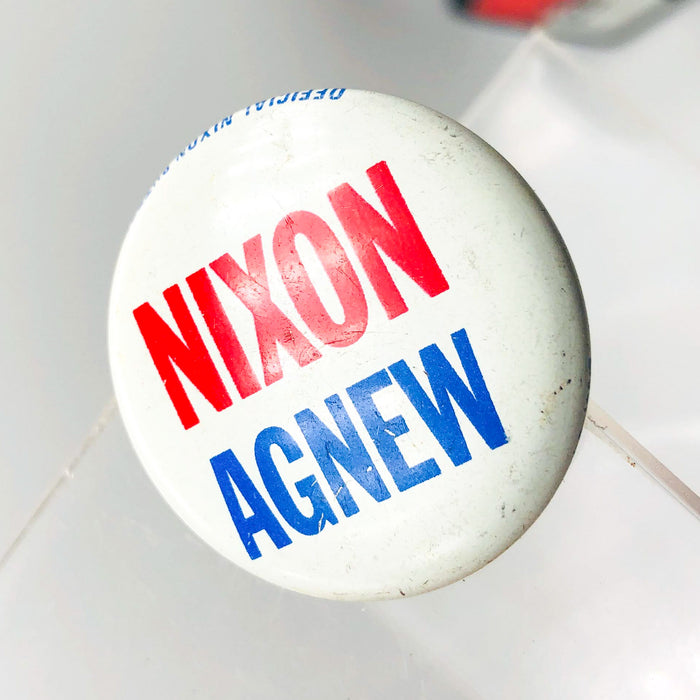 Nixon Agnew Button 1.25" Political Pin Presidential Campaign Feeley & Wheeler 1