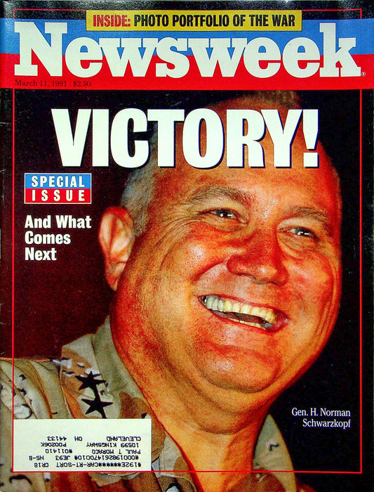 Newsweek Magazine March 11 1991 General H Norman Schwarzkopf Desert Storm Iraq