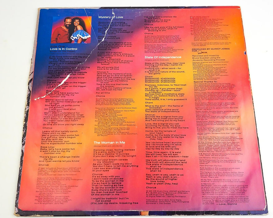 Donna Summer Donna Summer 33 RPM LP Record Geffen 1982 GHS 2005 5