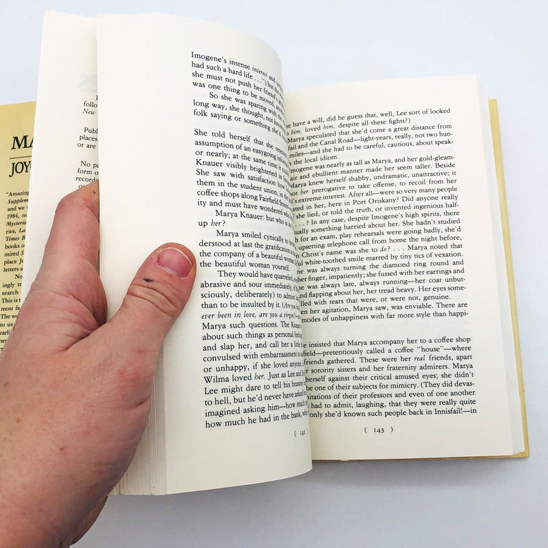 Joyce Carol Oates Book Marya A Life Hardcover 1986 1st Trade Edition Women 9