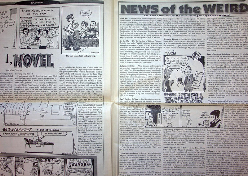 Funny Times Newspaper July 2005 Humor Politics Fun Political Commentary Satire