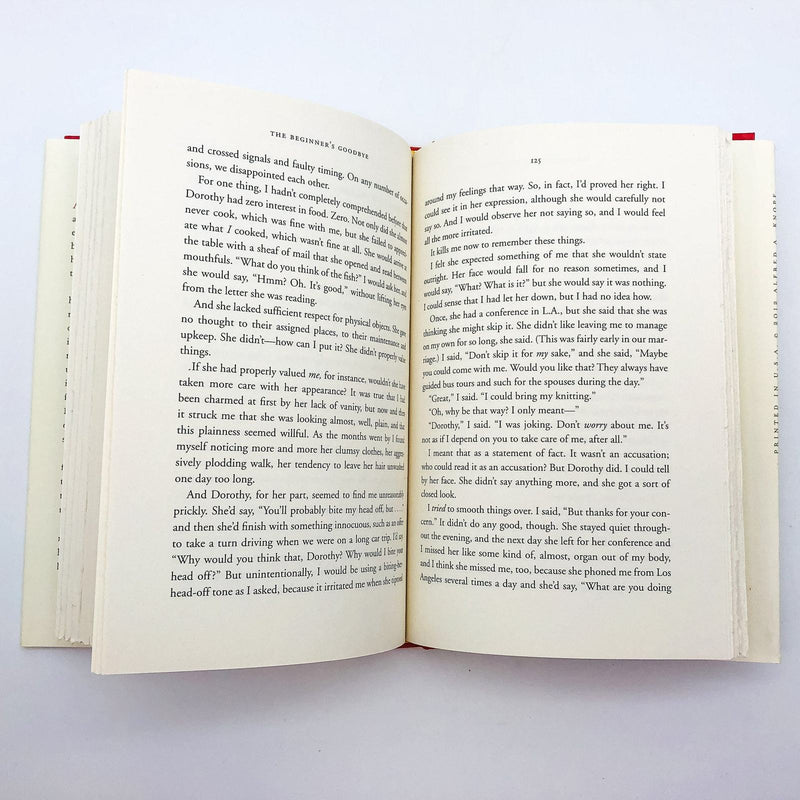 The Beginner's Goodbye HC Anne Tyler 2012 Widower Middle Age Peace 1st Edition 9