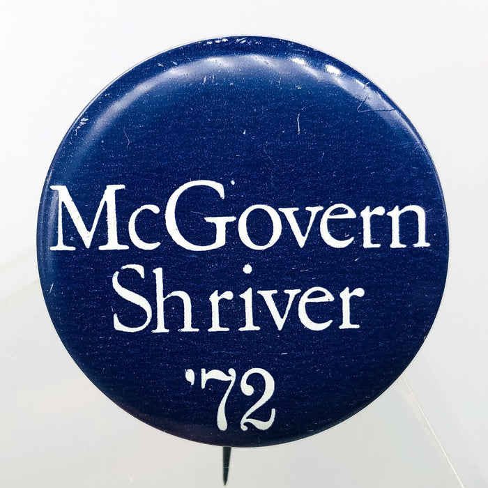 McGovern Shriver Political Button Pin 1.25" Presidential Campaign 1972 Blue 6