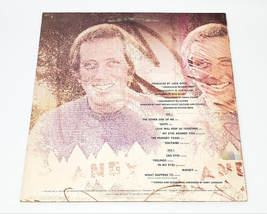 Andy Williams The Other Side Of Me LP Record Columbia 1975 PC 33563 2