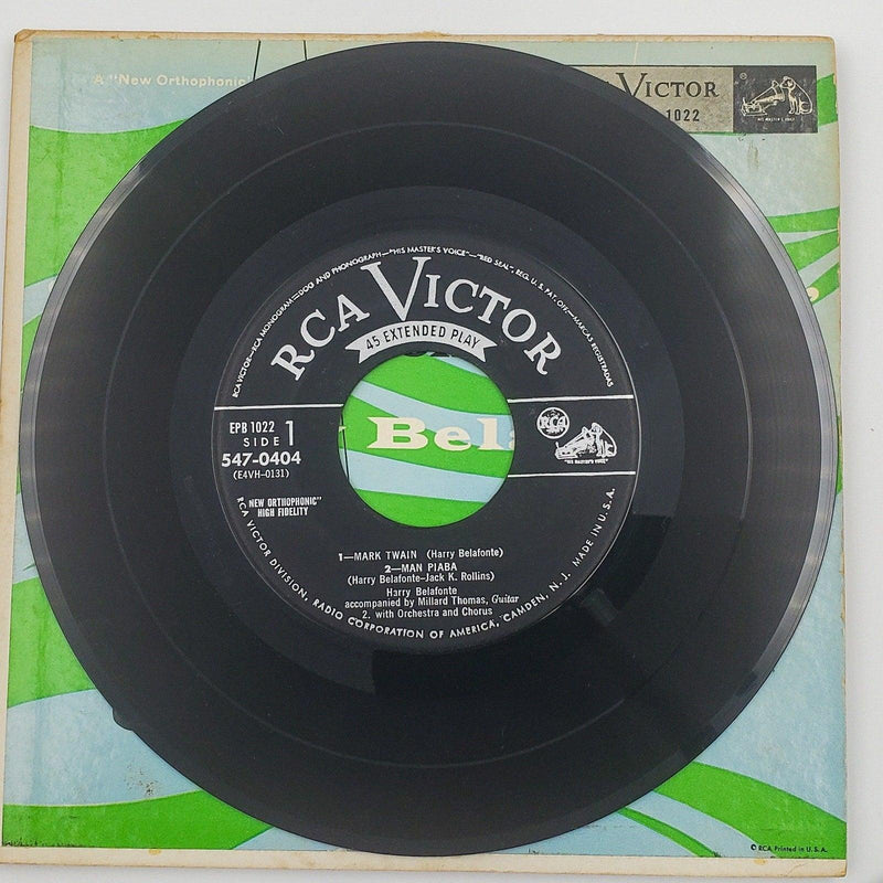 Harry Belafonte Mark Twain And Other Folk Favorites 45 RPM 2x EP Record RCA 1954 8