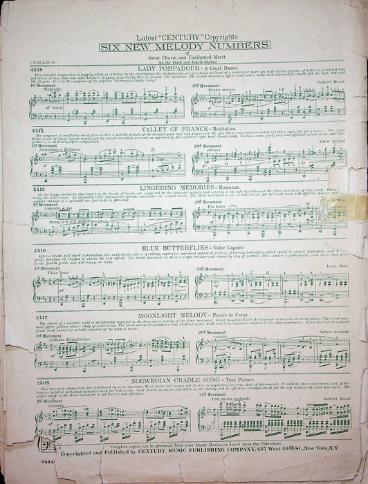 Grande Valse Brillante in E Vintage Sheet Music F. Chopin Op 18 No 2444 7