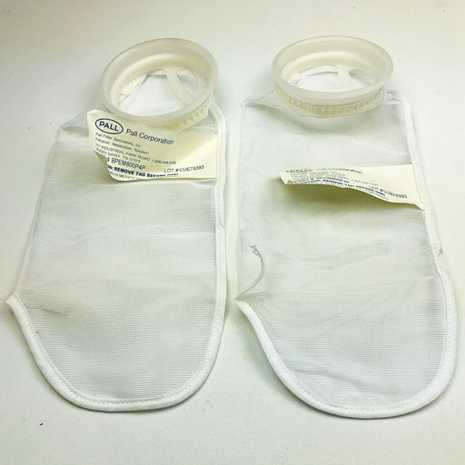 2pk Pond Filter Bag Sock 800 Micron Plastic Ring 3-5/8 x 14 In Mesh Polyester 2