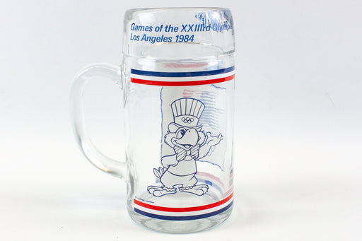 Vintage 1984 Los Angeles Olympic Games Sam The Eagle 8" Glass Beer Mug 1