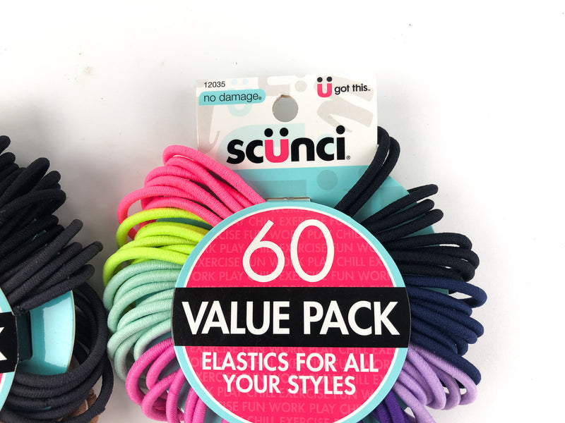 120-PK Scunci No Damage Ponytail Holder Elastics Rubber Bands U Got This 12035