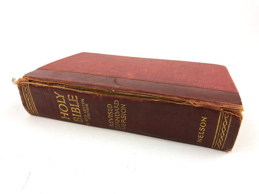 Red Holy Bible Revised Standard Version 1952 Nelson Red Letter Version WW2 Vets 1