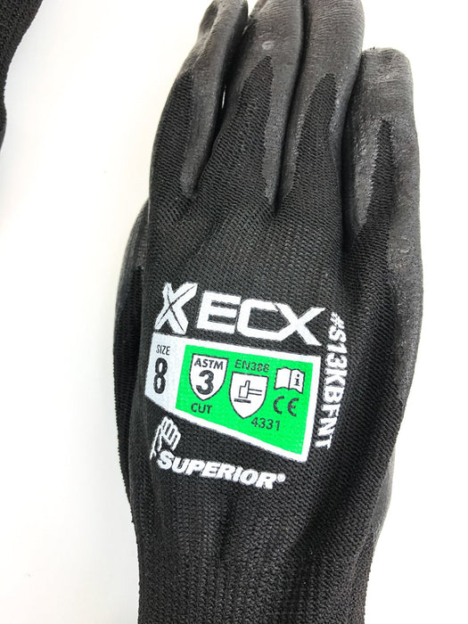 Superior S13KBFNT Glass Handling Work Gloves, Cut Resistant A3, SZ 8/M 6pr 4