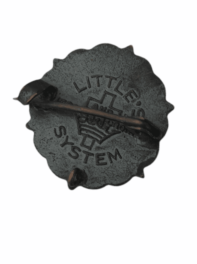 Bronze Congregational Lapel Pin Sunday School Little System Cross Crown Vintage 6