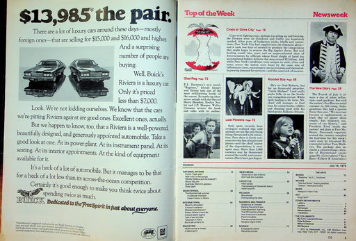 Newsweek Magazine July 14 1975 America Bicentennial Summer New Jersey Stink City 2
