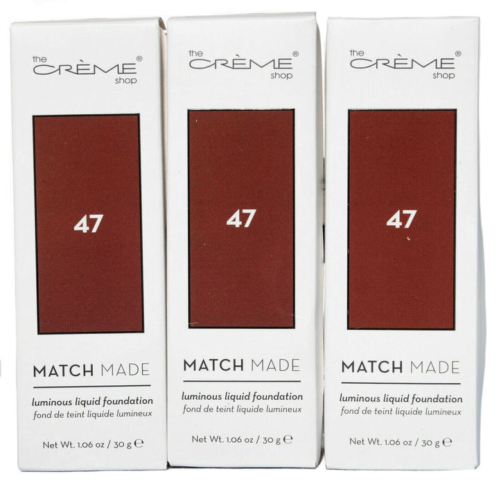 The Creme Shop Match Made Luminous Liquid Foundation 3 Pack You Choose Shade...