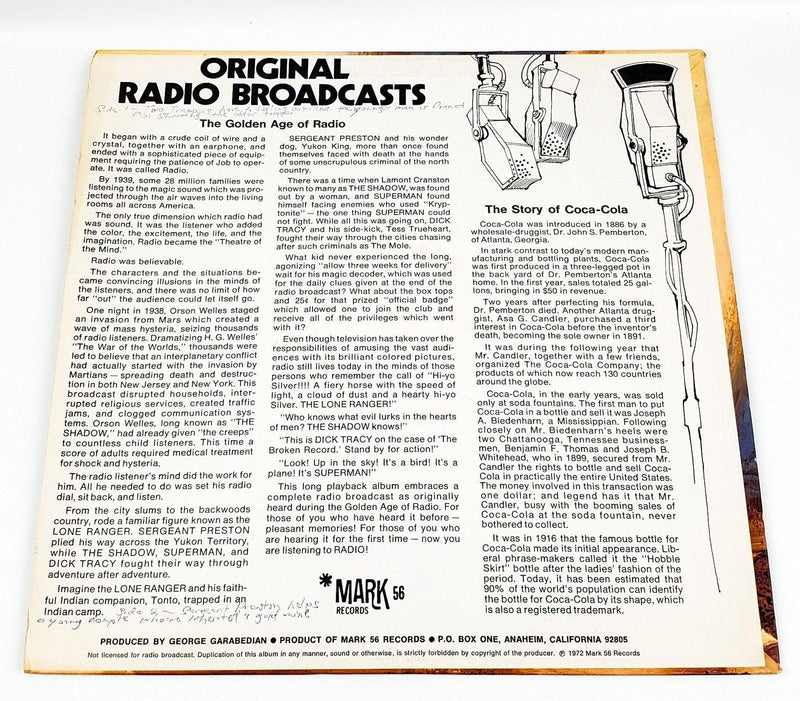 Sgt. Preston of the Yukon Original Radio Broadcast Record 33 LP 592 Mark 1973 2