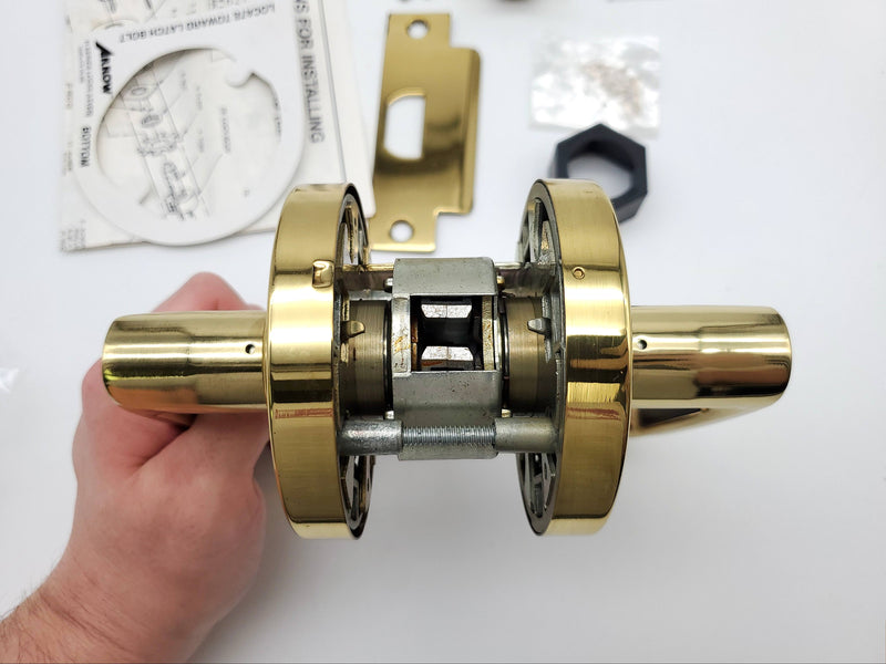 Arrow Door Lever Entry Lock Polished Brass US3 H12 SR LH NOS