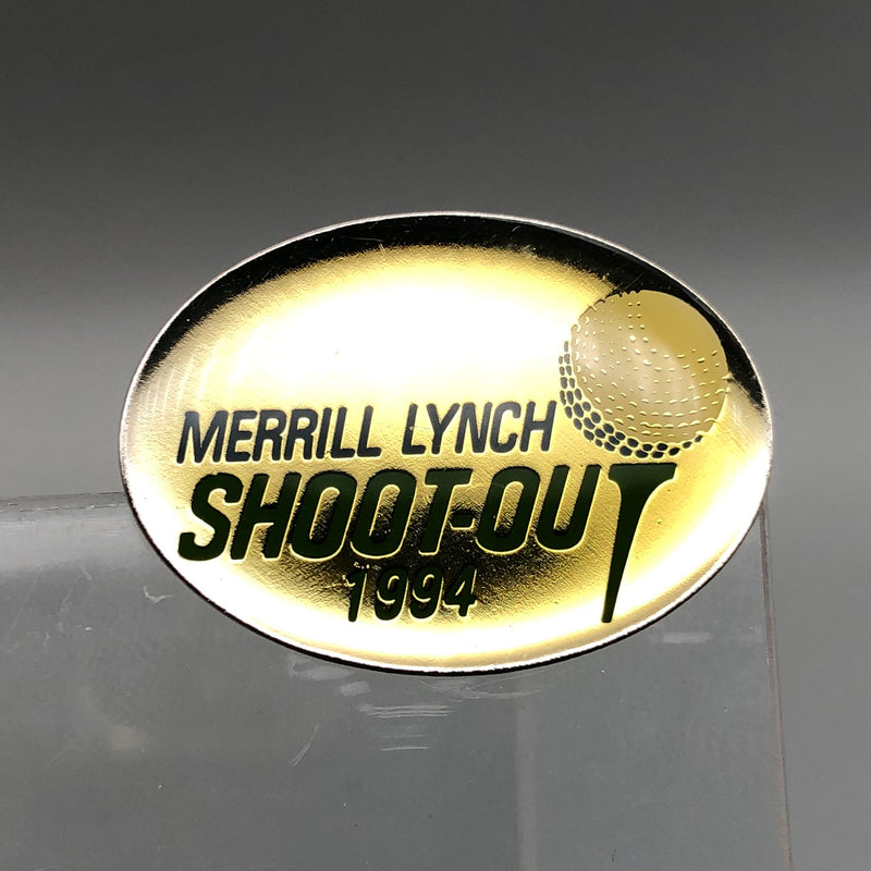 Vintage Merrill Lynch Shootout Lapel Pin 1994 Golfing PGA Tour Enamel Epoxy