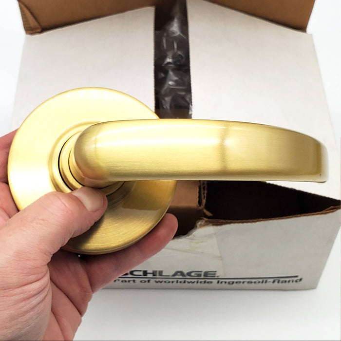 Schlage Decorative Door Lever Satin Brass 606 D170 SPA (Dummy Trim) NOS