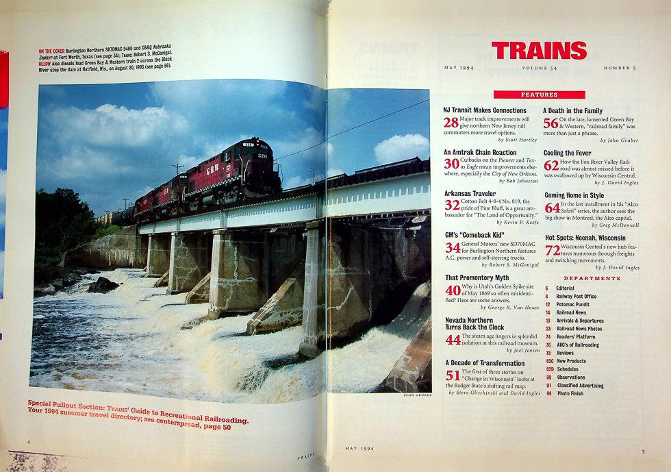 Trains Magazine May 1994 Vol 54 No 5 General Motors Back On Top?