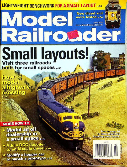 Model Railroader Magazine July 2014 Vol 81 No 7 How To Model A Highway Crossing