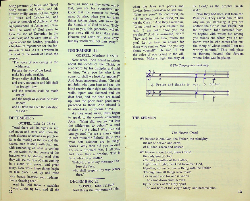 Lutheran Liturgy Music Song Booklet Celebrate 1969 November-December Songbook 4