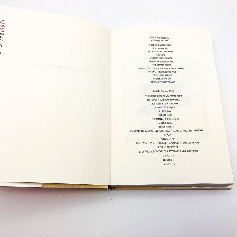 The Tail Of The Tip-Off Hardcover Rita Mae Brown 2003 Women Postal Employee Cats 7