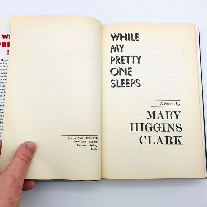 While My Pretty One Sleeps Mary Higgins Clark Hardcover 1989 1st Edit Murder Cp2 8