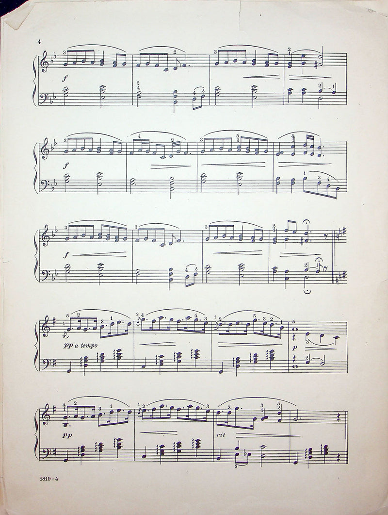 Sheet Music Humoreske Anton Dvorak M Greenwald Veatrice Crocker 1916 Century 3