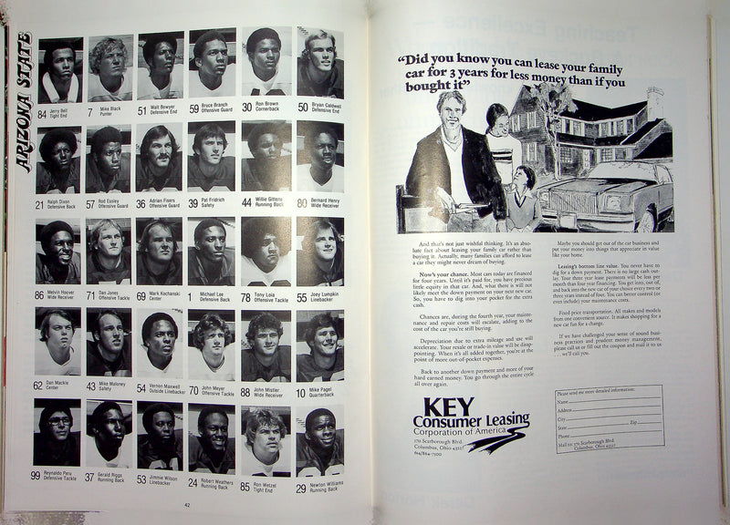Ohio State Buckeye Football Program Sep 27 1980 Vs. Arizona State Sun Devils