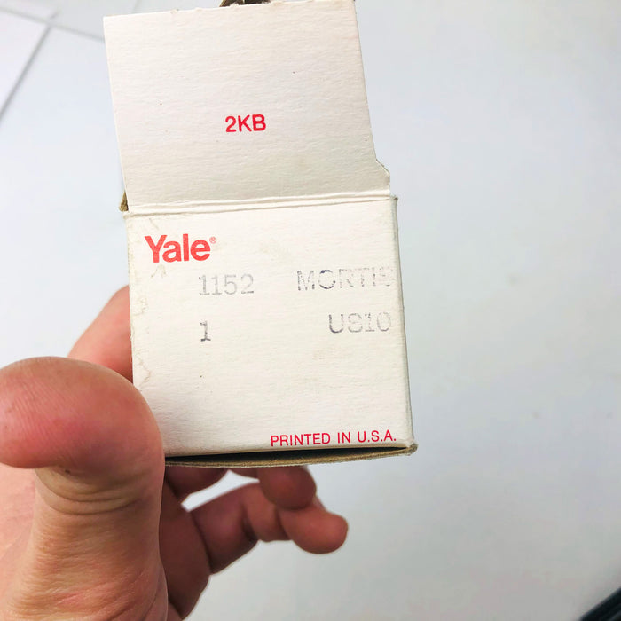 Yale Mortise Cylinder 1152 1" US10 Satin Bronze Collar Keys New Old Stock NOS