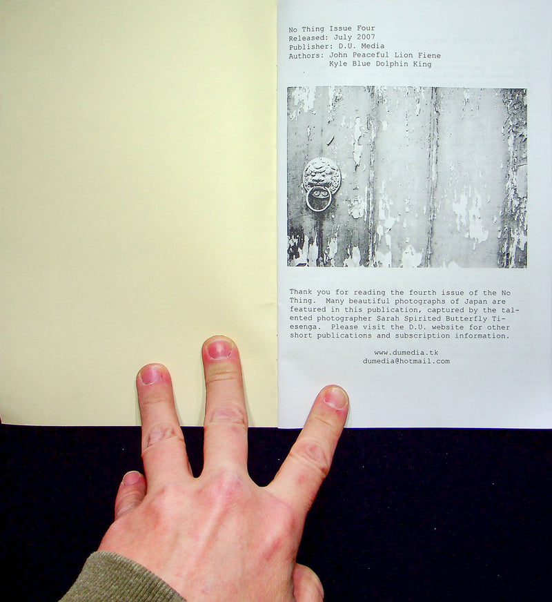 No Thing Issue 4 Zine Magazine DU Media Japan Photography DIY Culture John Fiene