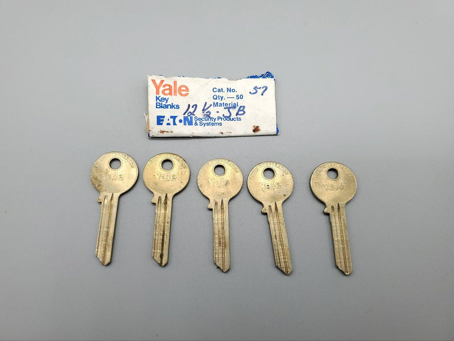 5x Yale RN12 1/2 Key Blanks JB Keyway Nickel Silver 6 Pin NOS 3
