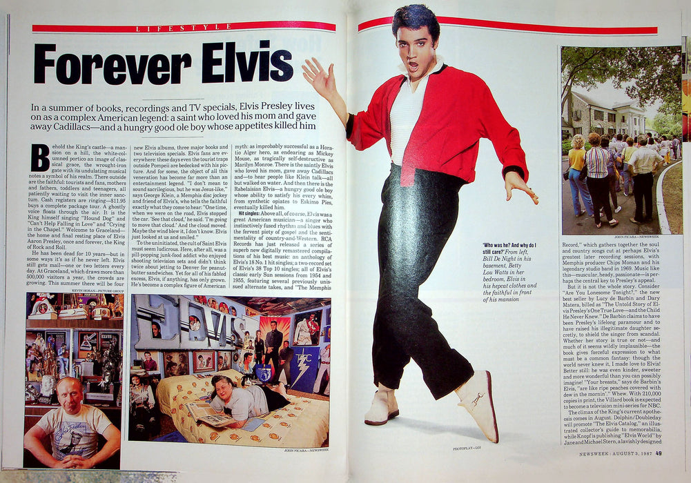 Newsweek Magazine August 3 1987 Elvis Presley 10 Year Anniversary Of Death